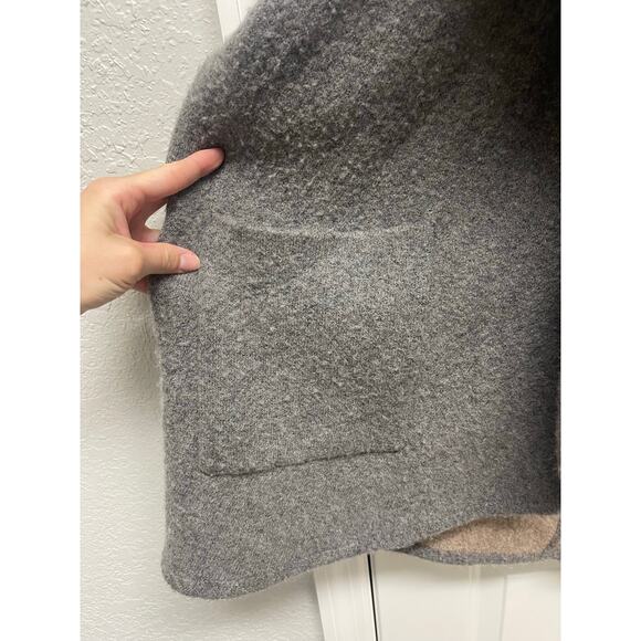By Anthropologie Hygge Cardigan wool open front oversized gray brown size M/L - Picture 4 of 8